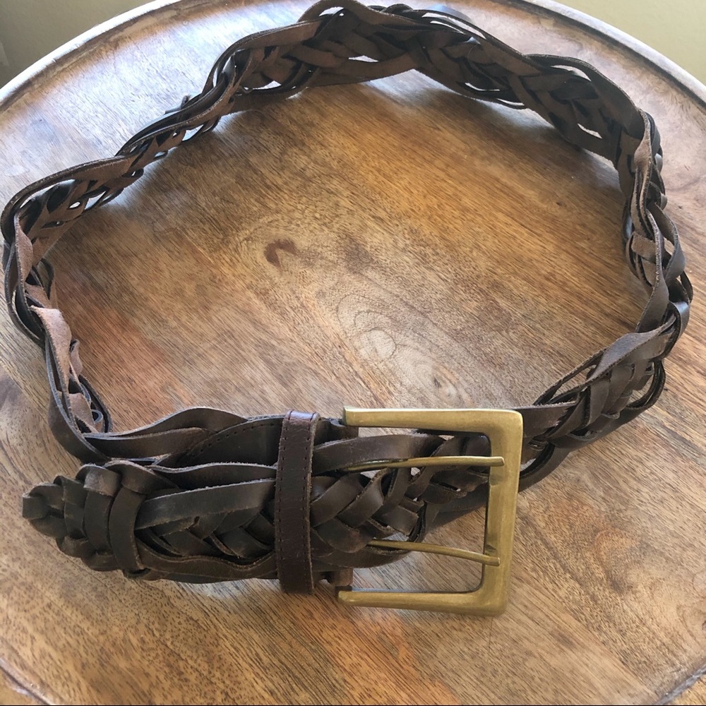 Fina Firenze genuine braided Italian leather Belt
